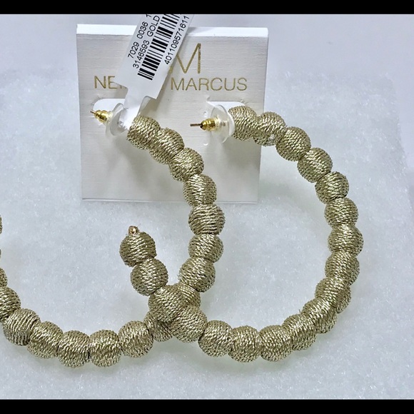 SOLD Kenneth Jay Lane Gold Thread Earrings - Picture 7 of 7